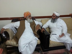 Molana Ilyas Ghuman meets Molana Fazlur Rahman at Islamabad